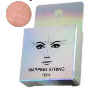 Hilo con tinta para mapping o visajismo de cejas, 10 metros, Blanco