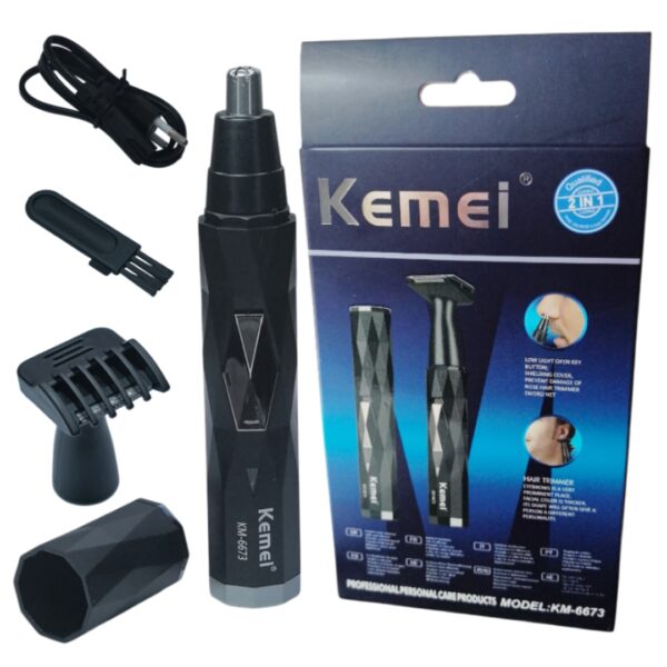 Herramienta 2 en 1 para cortar vellos de nariz, orejas y recortar para definir coretes masculinos