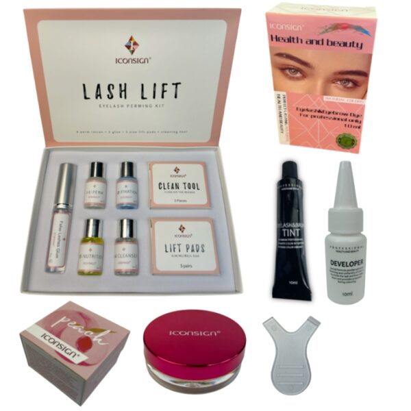 Kit lash lift + Balsamo pegante + Tinte, Marca Iconsign