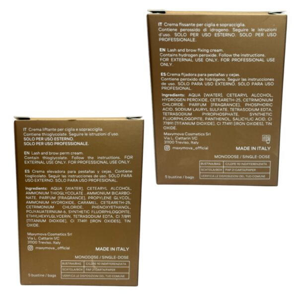 Lifting de Formulación Superior Italiana, Maximova, incluye 5 Sachets de Permanente y 5 Sachets de Neutralizante, cada sachet de 1,5gr. - Imagen 4