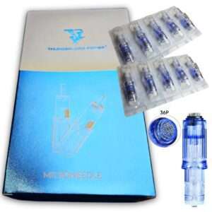 Pack de 10 Agujas MICRINEEDLE para dermografos P90, P90 Pro,  U1, P30, TP006, TP010, K6003... de Biomaser - Thunderlord, 36 puntas (para microneedle), de alta precisión