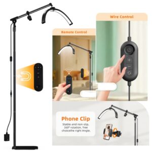 Lampara Led Media Luna, de 70 cm,  con control remóto y soporte para Celular, ideal para salones de Belleza