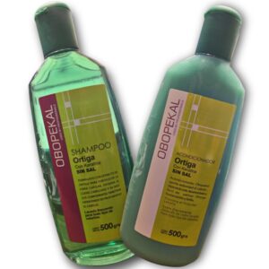 Shampoo y Acondicionador ortiga sin sal, 500 ml cada uno, fortalece la fibra  capilar y aporta brillo