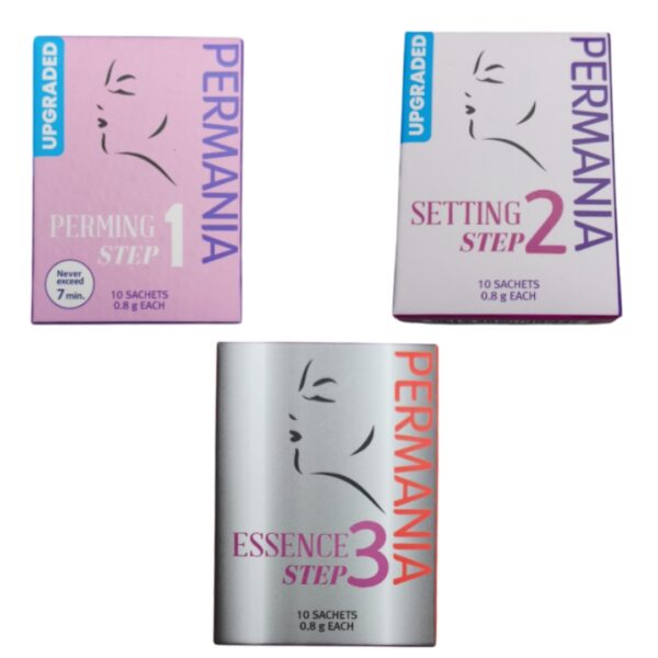 Pasos 1 (Permanente), 2 (Neutralizante) y 3 (Nutrición) de Permania, para Lifting de Pestañas - Imagen 2