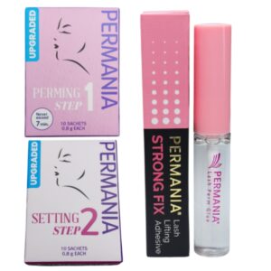 Paso 1 (Permanente) + Paso 2 (Neutralizante) + Pegamento  para lifting Permania