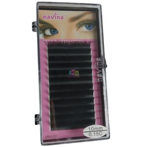 Extensiones de Pestañas para practicas, Navina, modelo clasica, de 8, 10, 12 y 14 mm de largo