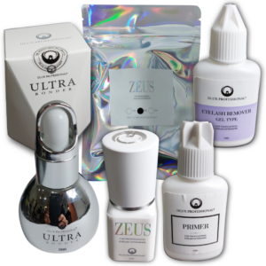 Promo Zeus Dlux 2: Pegamento Zeus Dlux 5ml + Primer Dlux 15ml + Removedor gel Dlux 15ml + Ultra Bonder Dlux 20 ml