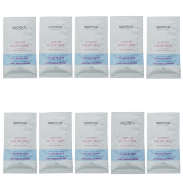 Crema selladora de Color en sachets, aporta brillo y sedosidad, pack de 10 sobres