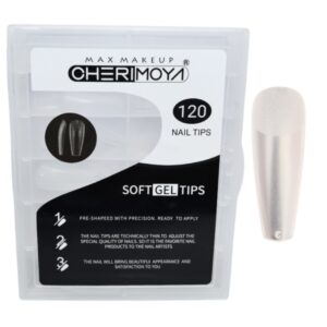 Uñas Soft Gel Cherimoya, 120 Tips, Modelo 1