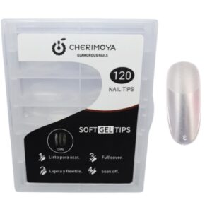 Uñas Soft Gel Cherimoya, 120 Tips, Modelo Oval
