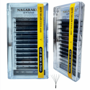 Extensiones de pestañas, Fibras tecnológicas W 6D, 0,07D Mix, Nagaraku