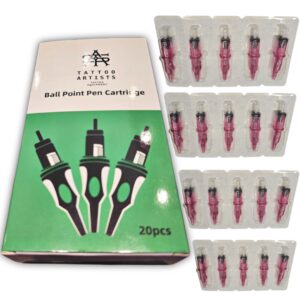 Set de 20 agujas para practicas de micropigmentación y tatuajes, tipo point