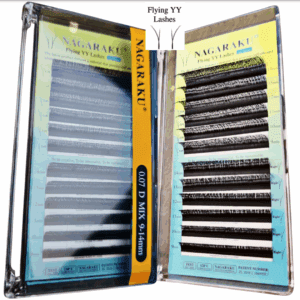 Extensiones de pestañas, Fibras tecnológicas Flying YY, 0,07D Mix (8-15mm de largo), Nagaraku