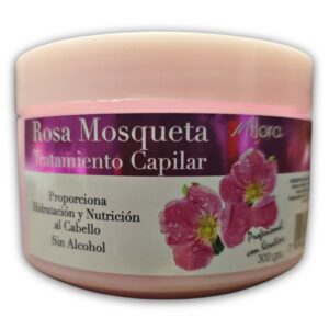 Baño de Crema o mascara de Rosa Mosqueta, Hidrata y nutre el cabello, 300 ml